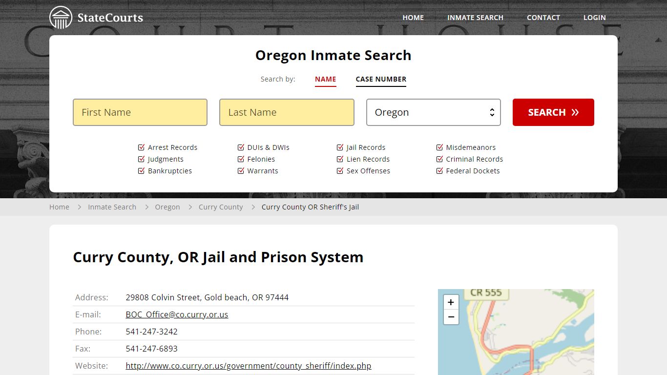 Curry County OR Sheriff's Jail Inmate Records Search, Oregon - StateCourts
